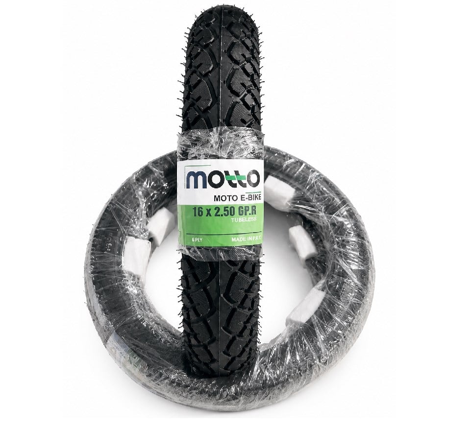 Motto 16x2.50 Elektrikli Bisiklet Dış Lastik E-City Desen Pakistan Üretimi E-Bike Lastiği