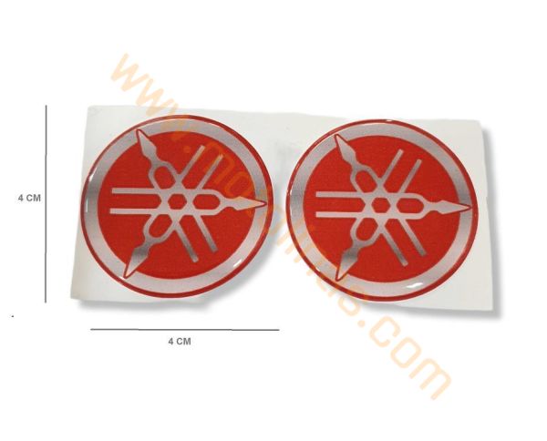 MOTOSİKET DAMLA STİCKER YAMAHA AMBLEM 4.5cm KIRMIZI