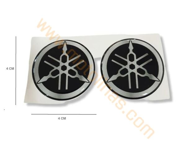 MOTOSİKET DAMLA STİCKER YAMAHA AMBLEM 4.5cm SİYAH