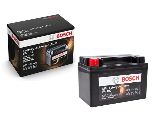 Bosch FA102 YTX9-BS TX9-BS 12V 8Ah Bakımsız Motosiklet Aküsü