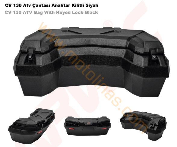 ATV ARKA ÇANTA CV-130 Litre SİYAH METAL ANAHTALI KİLİT