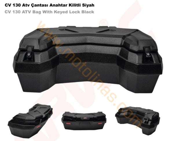ATV ARKA ÇANTA CV-130 Litre SİYAH METAL ANAHTALI KİLİT