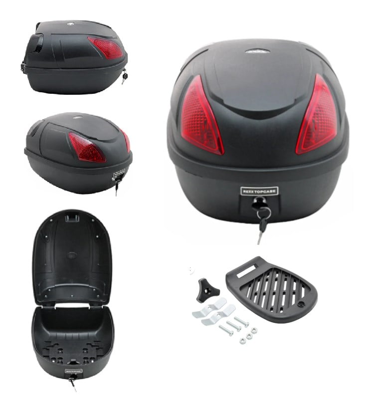 LNS Moto Elektrikli Bisiklet Motosiklet Arka Çanta Kilitli Reflektörlü E-Bike Topcase