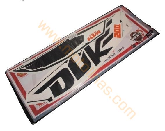 KTM 200 DUKE STİCKER SETİ, KTM200 ETİKET SETİ