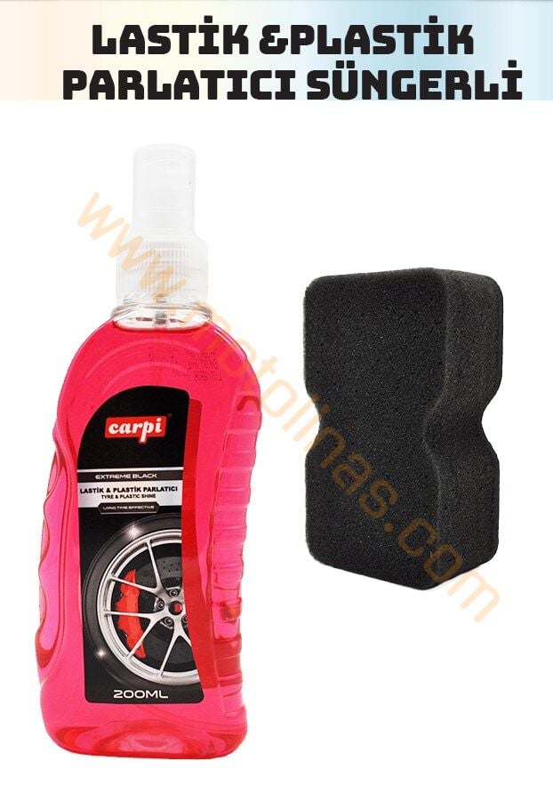 LASTİK VE PLASTİK MAT KAPORTA PARLATICI SPREY 200ML + SÜNGERLİ SET
