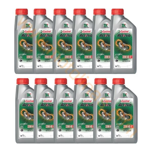 Castrol Actevo 20W-40 4T Motor Yağı 12 x 1 L