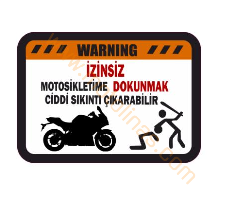 MOTORUMA DOKUNMAETİKET 7cm - AKSEUAR