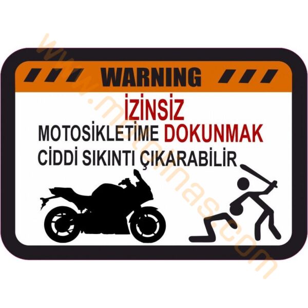 MOTORUMA DOKUNMAETİKET 7cm - AKSEUAR