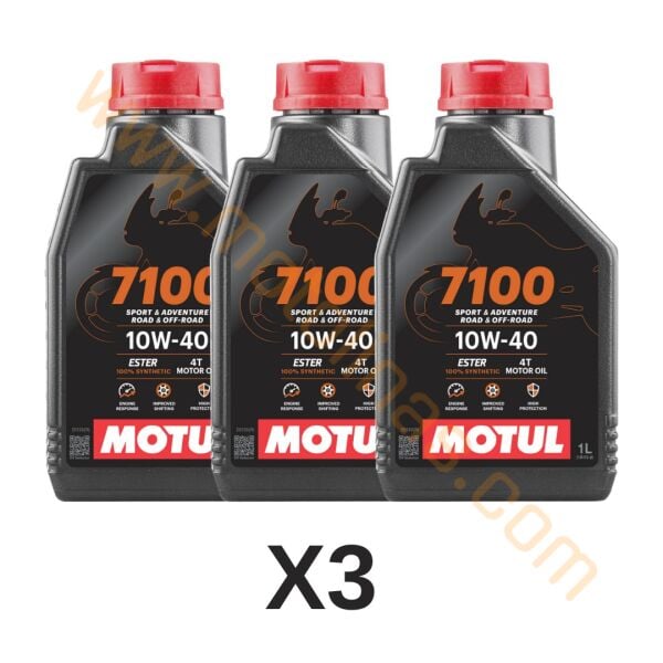 Motul 7100 10W-40 Tam Sentetik 4T Motor Yağı 3 x 1 L