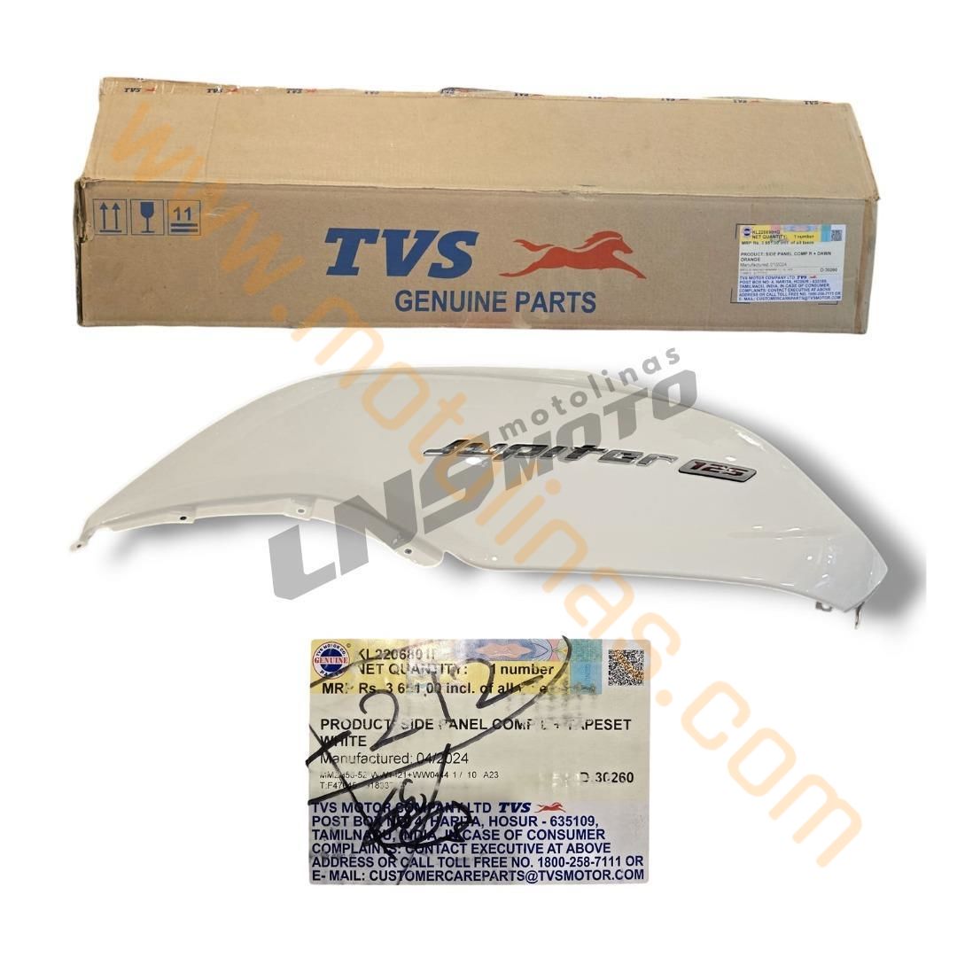 TVS JUPİTER125 SELE ALTI SOL YAN KAPAK ORJİNAL BEYAZ, JÜPİTER125 SELE YAN KAPAK , KL2206801F