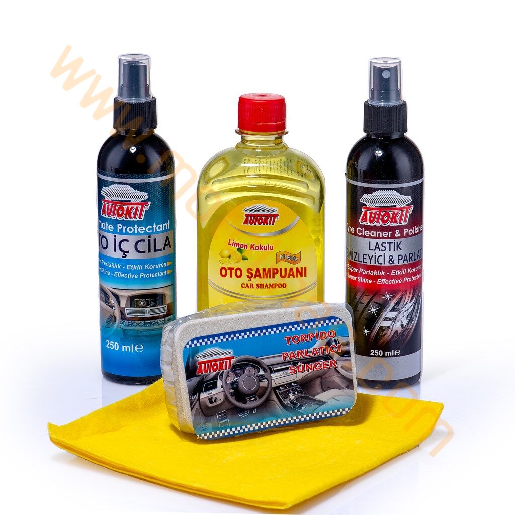 Autokit 5 Parça Motosiklet ve Oto Bakım Seti – Universal Temizlik Kiti