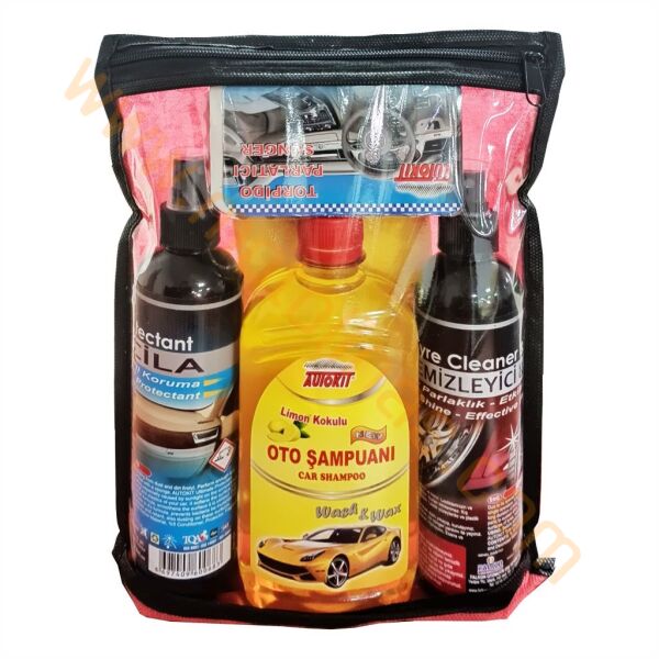 Autokit 5 Parça Motosiklet ve Oto Bakım Seti – Universal Temizlik Kiti