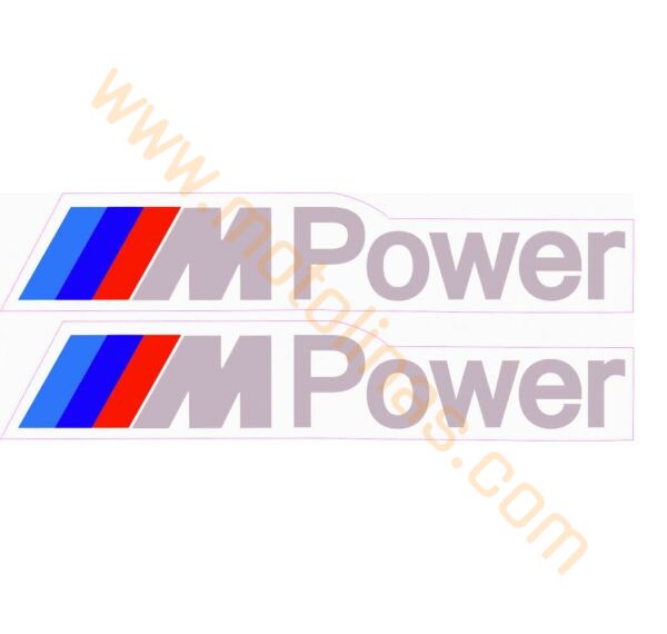Sticker Bmw M Power Sticker Etiket Çıkartma OTO STİCKER 2 ADET GRİ