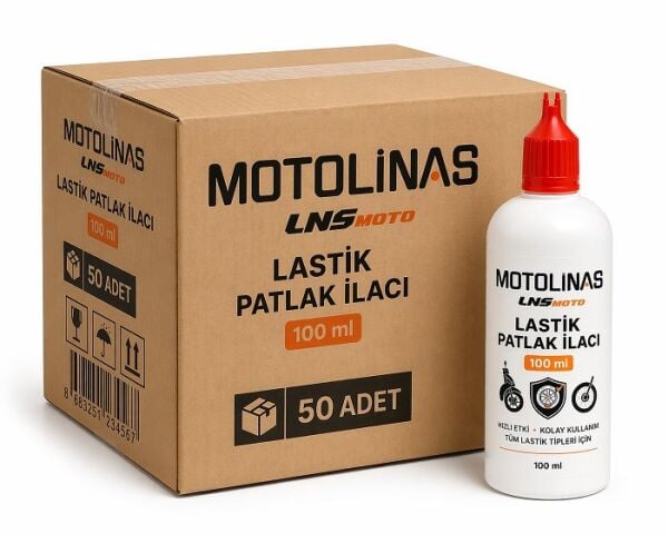 Lastik Tamir Sıvısı Patlak İlacı 100 ML 50 Adet Özel Formül Motosiklet Bisiklet Scooter