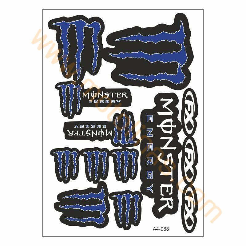 MOTOSİKLET MONSTER MAVİ 13 PARÇA A4 BOYUT - UNİVERSAL