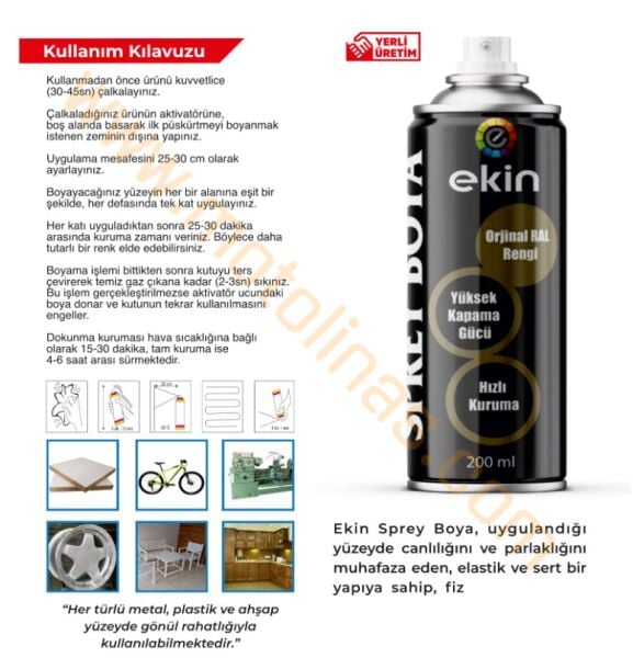 Sprey Boya 200 ML Yeşil Parlak Çok Amaçlı