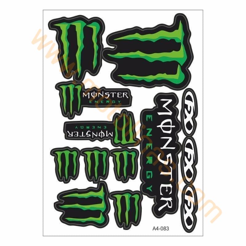 MOTOSİKLET MONSTER YEŞİL 3D 13 PARÇA A4 BOYUT - UNİVERSAL