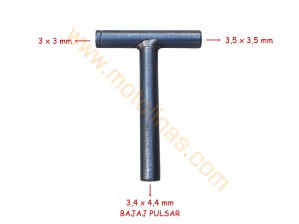 Sibop Ayar Anahtarı T Tipi 3-3.5-4-4.4 mm Pulsar Cub Scooter