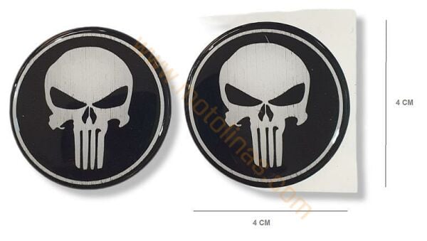 STİCKER DAMLA YUVARLAK KURU KAFA 4X4cm TAKIM