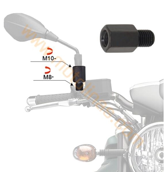ALT 8mm TERS DİŞ - ÜST 10mm TERS DİŞ AYNA UZATMA  [ADET FİYAT]