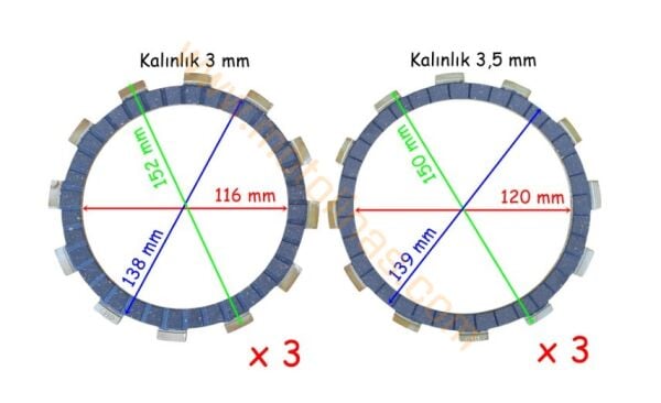 Debriyaj Balatası [takım] - Rks R250