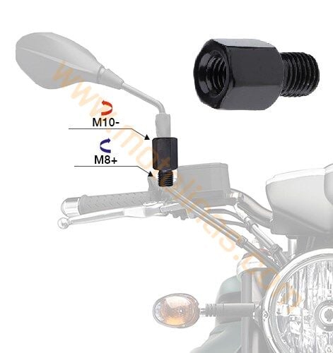 ALT 8mm DÜZ DİŞ - ÜST 10mm TERS DİŞ AYNA UZATMA