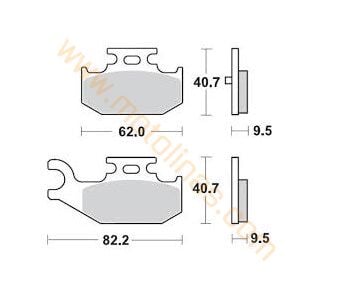 Arka Fren Disk Balatası ATV CF Moto 550 Suzuki LT-A 500 Bombardier Can-Am Cannondale John Deere