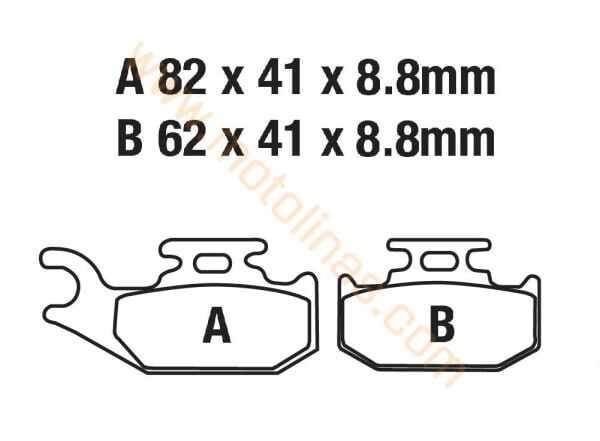 Arka Fren Disk Balatası ATV CF Moto 550 Suzuki LT-A 500 Bombardier Can-Am Cannondale John Deere