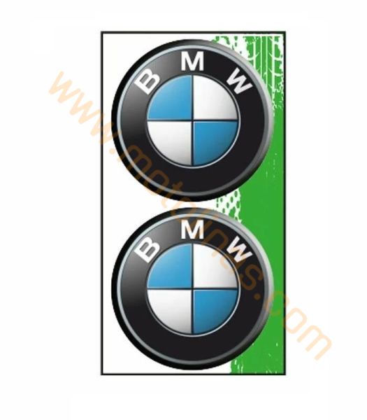 Bmw Sticker Damla Çıkartma-Etiket 3D 2 adet KROM özel yapım