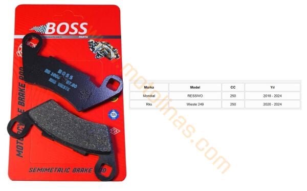 ÖN FREN DİSK BALATASI [BS1006] ORGANİK - MONDİAL RESSİVO2250, RKS WİESTA249