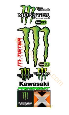 Monster Sticker Seti  11 Parça Su Geçirmez - Söküldüğünde İz Bırakmaz