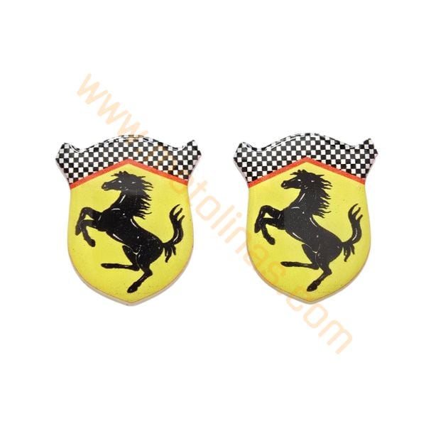 Motosiklet Damla Etiket Sticker Mini SARI 3cmx2,5cm, Motosiklet ferrari logo