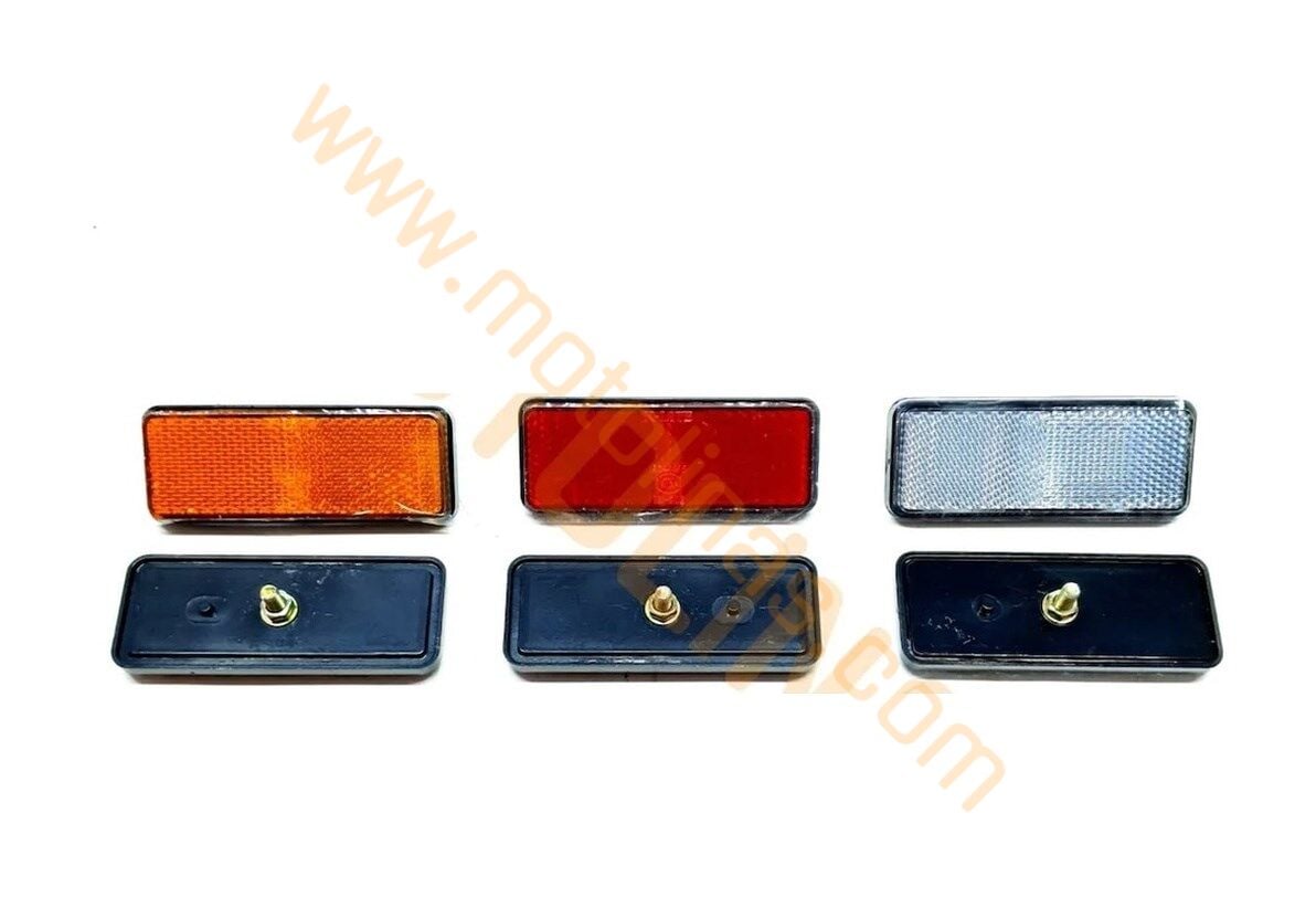 Motosiklet Çamurluk Reflektörü Dikdörtgen Atv - Bisiklet 2Li MUHR101-898 - Kirmizi