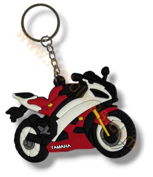 MOTOSİKLET UYUMLU ANAHTARLIK MASKOT SİLİKON İTHAL YAMAHA KIRMIZI