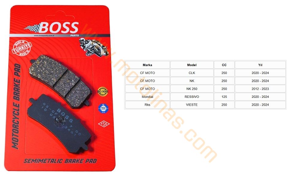 ÖN FREN DİSK BALATASI [CF01] ORGANİK - CF MOTO CLK250, NK250, MONDİAL RESSİVO, RKS VİESTE250